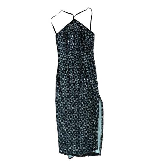 Dress Morgan and co black and silver sequins y2k prom dress dance juniors 7/8 - Picture 1 of 9